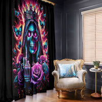 Thunder Skull Window Curtain Bitch I'm Not A Princess I'm The Fucking Queen - Wonder Print Shop