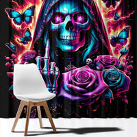 Thunder Skull Window Curtain Bitch I'm Not A Princess I'm The Fucking Queen - Wonder Print Shop