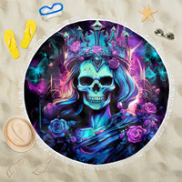 Rose Skull Beach Blanket Bitch I'm Not A Princess I'm The Fucking Queen - Wonder Print Shop