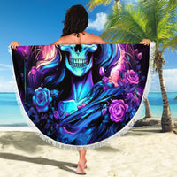 Rose Skull Beach Blanket Bitch I'm Not A Princess I'm The Fucking Queen - Wonder Print Shop