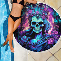 Rose Skull Beach Blanket Bitch I'm Not A Princess I'm The Fucking Queen - Wonder Print Shop