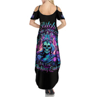 Rose Skull Family Matching Summer Maxi Dress and Hawaiian Shirt Bitch I'm Not A Princess I'm The Fucking Queen - Wonder Print Shop