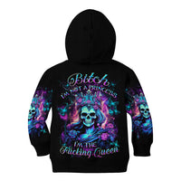 Rose Skull Kid Hoodie Bitch I'm Not A Princess I'm The Fucking Queen - Wonder Print Shop