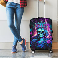 Rose Skull Luggage Cover Bitch I'm Not A Princess I'm The Fucking Queen - Wonder Print Shop