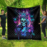 Rose Skull Quilt Bitch I'm Not A Princess I'm The Fucking Queen - Wonder Print Shop