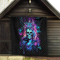 Rose Skull Quilt Bitch I'm Not A Princess I'm The Fucking Queen - Wonder Print Shop