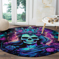 Rose Skull Round Carpet Bitch I'm Not A Princess I'm The Fucking Queen