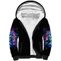 Rose Skull Sherpa Hoodie Bitch I'm Not A Princess I'm The Fucking Queen - Wonder Print Shop