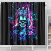 Rose Skull Shower Curtain Bitch I'm Not A Princess I'm The Fucking Queen