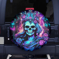 Rose Skull Spare Tire Cover Bitch I'm Not A Princess I'm The Fucking Queen - Wonder Print Shop