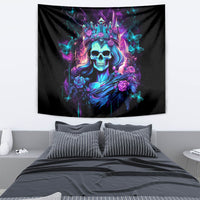 Rose Skull Tapestry Bitch I'm Not A Princess I'm The Fucking Queen - Wonder Print Shop