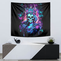 Rose Skull Tapestry Bitch I'm Not A Princess I'm The Fucking Queen - Wonder Print Shop