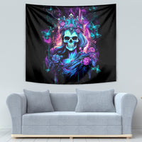 Rose Skull Tapestry Bitch I'm Not A Princess I'm The Fucking Queen - Wonder Print Shop