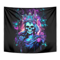 Rose Skull Tapestry Bitch I'm Not A Princess I'm The Fucking Queen - Wonder Print Shop