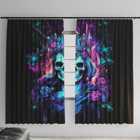 Rose Skull Window Curtain Bitch I'm Not A Princess I'm The Fucking Queen - Wonder Print Shop