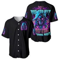 Flame Skull Baseball Jersey Did I Piss You Off That Great At Least I'm Doing Something Right - Wonder Print Shop