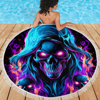 Flame Skull Beach Blanket Did I Piss You Off That Great At Least I'm Doing Something Right - Wonder Print Shop