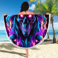 Flame Skull Beach Blanket Did I Piss You Off That Great At Least I'm Doing Something Right - Wonder Print Shop