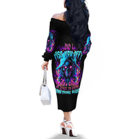 Flame Skull Family Matching Off Shoulder Long Sleeve Dress and Hawaiian Shirt Did I Piss You Off That Great At Least I'm Doing Something Right - Wonder Print Shop