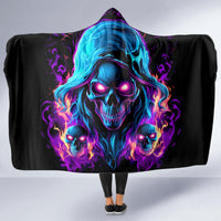 Flame Skull Hooded Blanket Did I Piss You Off That Great At Least I'm Doing Something Right