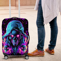 Flame Skull Luggage Cover Did I Piss You Off That Great At Least I'm Doing Something Right - Wonder Print Shop