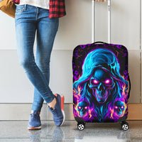 Flame Skull Luggage Cover Did I Piss You Off That Great At Least I'm Doing Something Right - Wonder Print Shop
