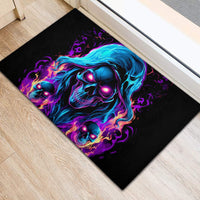 Flame Skull Rubber Doormat Did I Piss You Off That Great At Least I'm Doing Something Right - Wonder Print Shop