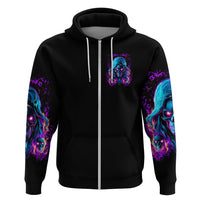 Flame Skull Zip Hoodie Did I Piss You Off That Great At Least I'm Doing Something Right - Wonder Print Shop