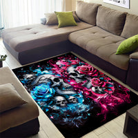 Couple Skull Area Rug Don't Try To Figure Me Out I'm Special - Wonder Print Shop