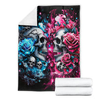 Couple Skull Blanket Don't Try To Figure Me Out I'm Special
