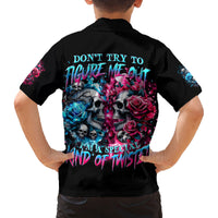 Couple Skull Family Matching Tank Maxi Dress and Hawaiian Shirt Don't Try To Figure Me Out I'm Special - Wonder Print Shop