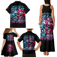 Couple Skull Family Matching Tank Maxi Dress and Hawaiian Shirt Don't Try To Figure Me Out I'm Special - Wonder Print Shop