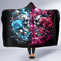 Couple Skull Hooded Blanket Don't Try To Figure Me Out I'm Special
