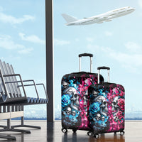 Couple Skull Luggage Cover Don't Try To Figure Me Out I'm Special - Wonder Print Shop