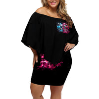 Couple Skull Off Shoulder Short Dress Don't Try To Figure Me Out I'm Special - Wonder Print Shop