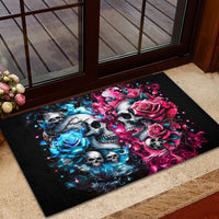 Couple Skull Rubber Doormat Don't Try To Figure Me Out I'm Special - Wonder Print Shop