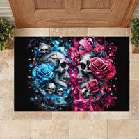 Couple Skull Rubber Doormat Don't Try To Figure Me Out I'm Special - Wonder Print Shop