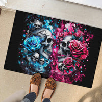 Couple Skull Rubber Doormat Don't Try To Figure Me Out I'm Special - Wonder Print Shop