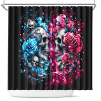 Couple Skull Shower Curtain Don't Try To Figure Me Out I'm Special