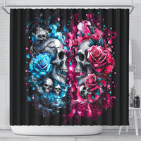 Couple Skull Shower Curtain Don't Try To Figure Me Out I'm Special