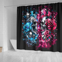 Couple Skull Shower Curtain Don't Try To Figure Me Out I'm Special