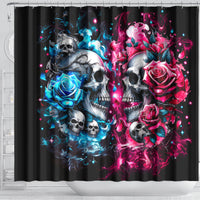 Couple Skull Shower Curtain Don't Try To Figure Me Out I'm Special