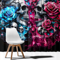Couple Skull Window Curtain Don't Try To Figure Me Out I'm Special - Wonder Print Shop