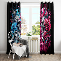 Couple Skull Window Curtain Don't Try To Figure Me Out I'm Special - Wonder Print Shop