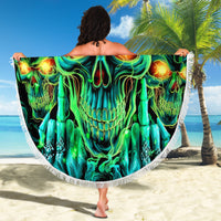Flame Skull Beach Blanket Fuck You You Fuckin Fuck - Wonder Print Shop