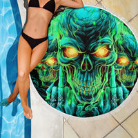 Flame Skull Beach Blanket Fuck You You Fuckin Fuck - Wonder Print Shop