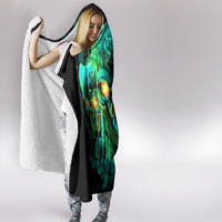 Flame Skull Hooded Blanket Fuck You You Fuckin Fuck