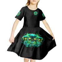 Flame Skull Kid Short Sleeve Dress Fuck You You Fuckin Fuck - Wonder Print Shop