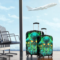 Flame Skull Luggage Cover Fuck You You Fuckin Fuck - Wonder Print Shop