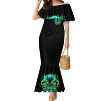 Flame Skull Mermaid Dress Fuck You You Fuckin Fuck - Wonder Print Shop